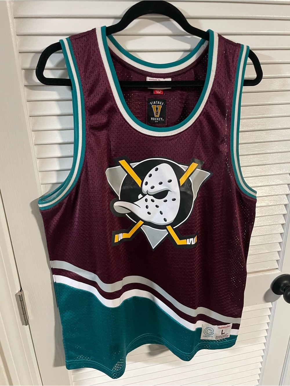 Mitchell & Ness CNCPTS Ducks jersey - Teal & Maroon